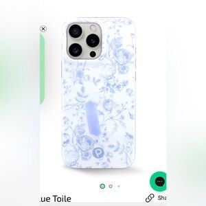 Loopy Case White and Blue Floral Phone Cover